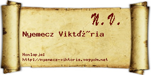 Nyemecz Viktória névjegykártya