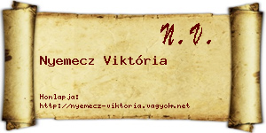 Nyemecz Viktória névjegykártya